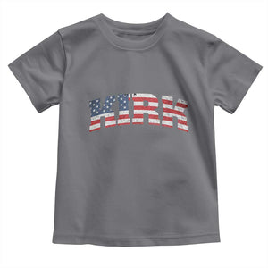 Kirk Toddler T Shirt American Flag Charlie Kirk Last Name Surname Team TS10 Charcoal Print Your Wear