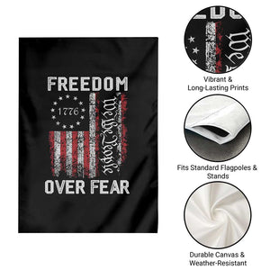 Freedom Over Fear Garden Flag Vintage US American Flag TS10 Print Your Wear