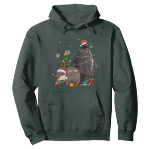 Christmas Pesto and Moo Deng Friendship Hoodie King Penguin Baby Hippo Viral Meme TS10 Dark Forest Green Print Your Wear