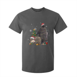 Christmas Pesto and Moo Deng Friendship T Shirt For Kid King Penguin Baby Hippo Viral Meme TS10 Dark Heather Print Your Wear