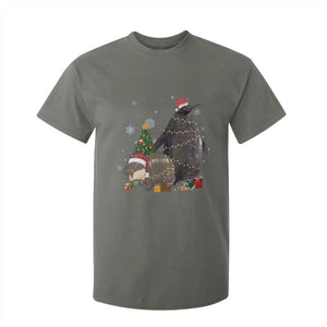 Christmas Pesto and Moo Deng Friendship T Shirt For Kid King Penguin Baby Hippo Viral Meme TS10 Military Green Print Your Wear