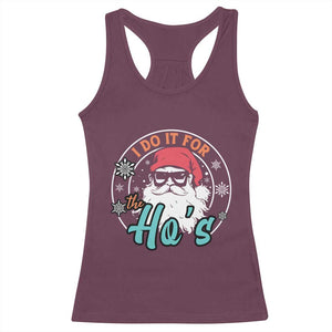 Christmas Santa Racerback Tank Top I Do It For The Ho's TS10 Maroon Print Your Wear