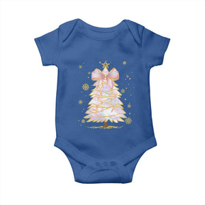 Christmas Tree Bow Baby Onesie Gift For Her TS10 Royal Blue Print Your Wear