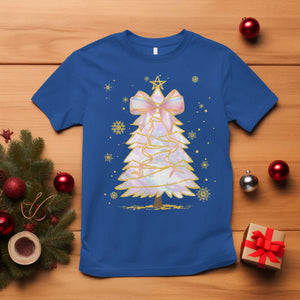 Christmas Tree Bow T Shirt Gift For Her TS10 Royal Blue Print Your Wear