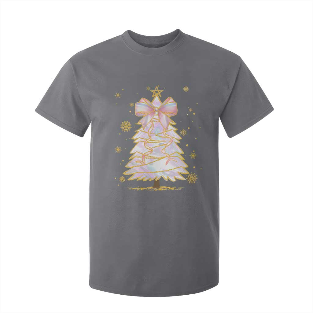 Christmas Tree Bow T Shirt For Kid Gift For Her TS10 Charcoal Print Your Wear
