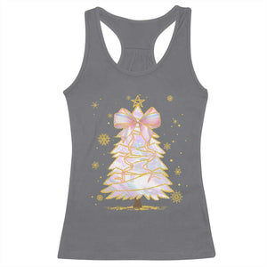 Christmas Tree Bow Racerback Tank Top Gift For Her TS10 Charcoal Print Your Wear
