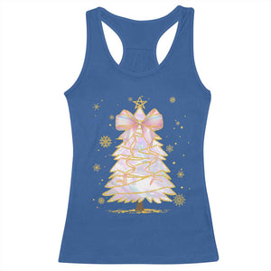 Christmas Tree Bow Racerback Tank Top Gift For Her TS10 Royal Blue Print Your Wear