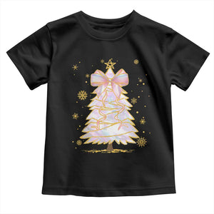 Christmas Tree Bow Toddler T Shirt Gift For Her TS10 Black Print Your Wear