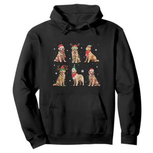 Golden Retriever Christmas Hoodie Gift for Dog Lover Happy New Year Dog Xmas Lights TS10 Black Print Your Wear