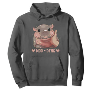 Funny Moo-Deng Hoodie Baby Pygmy Hippo Cute Zoo For Family Tee TS10 Dark Heather Print Your Wear