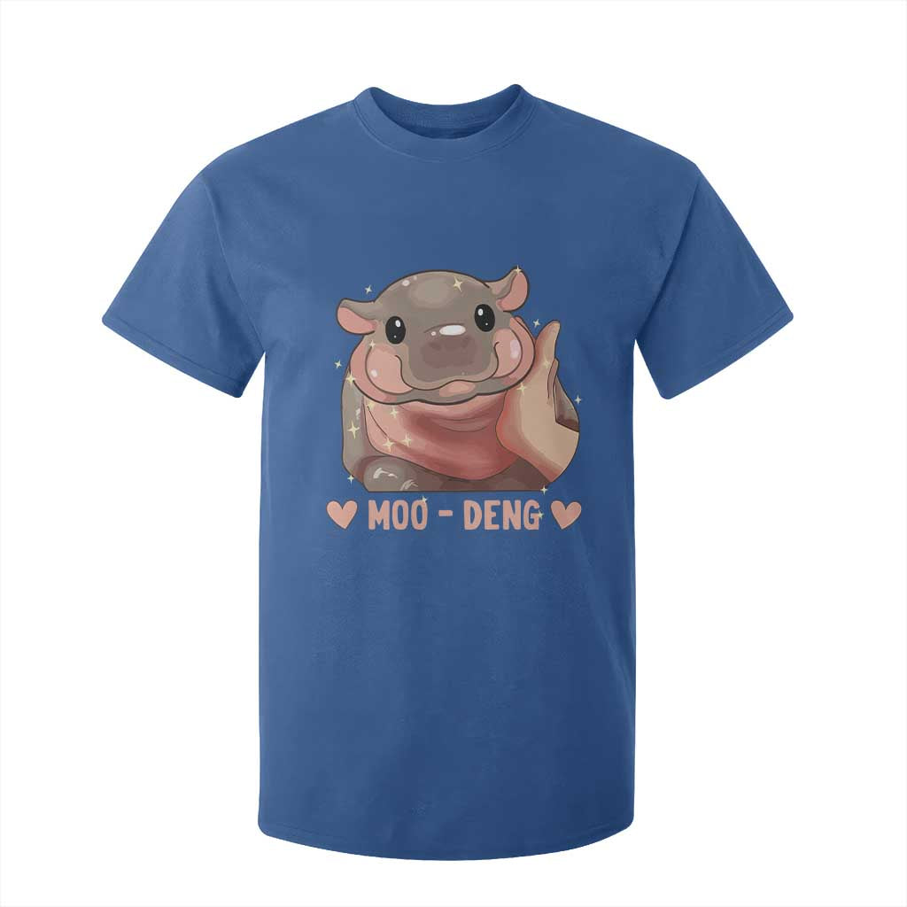 Funny Moo-Deng T Shirt For Kid Baby Pygmy Hippo Cute Zoo For Family Tee TS10 Royal Blue Print Your Wear