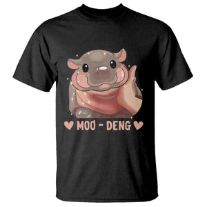 Funny Moo-Deng T Shirt Baby Pygmy Hippo Cute Zoo For Family Tee TS10 Black Print Your Wear