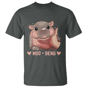 Funny Moo-Deng T Shirt Baby Pygmy Hippo Cute Zoo For Family Tee TS10 Dark Heather Print Your Wear