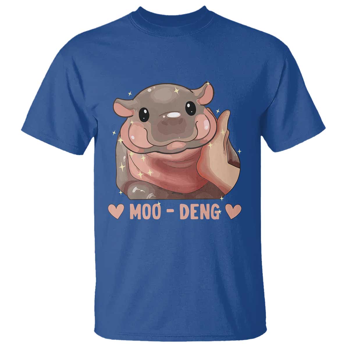Funny Moo-Deng T Shirt Baby Pygmy Hippo Cute Zoo For Family Tee TS10 Royal Blue Print Your Wear