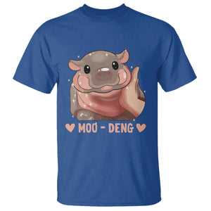 Funny Moo-Deng T Shirt Baby Pygmy Hippo Cute Zoo For Family Tee TS10 Royal Blue Print Your Wear
