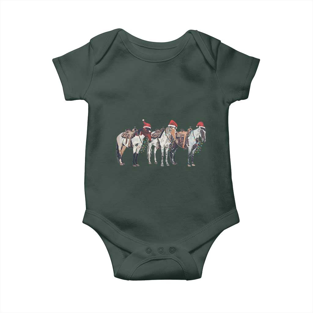 Horse Christmas Baby Onesie Western Cowboy Cowgirl Howdy Country TS10 Print Your Wear