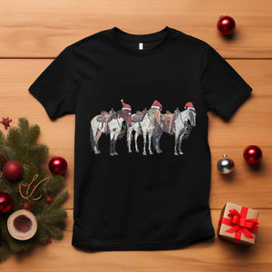 Horse Christmas T Shirt Western Cowboy Cowgirl Howdy Country TS10 Black Print Your Wear