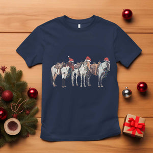 Horse Christmas T Shirt Western Cowboy Cowgirl Howdy Country TS10 Navy Print Your Wear