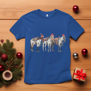 Horse Christmas T Shirt Western Cowboy Cowgirl Howdy Country TS10 Royal Blue Print Your Wear