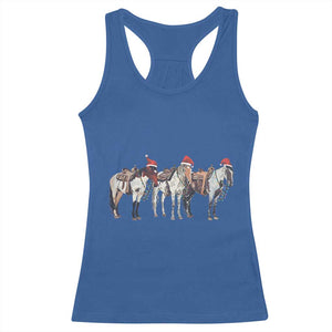 Horse Christmas Racerback Tank Top Western Cowboy Cowgirl Howdy Country TS10 Royal Blue Print Your Wear