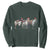 Horse Christmas Sweatshirt Western Cowboy Cowgirl Howdy Country TS10 Dark Forest Green Print Your Wear