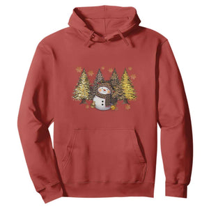 Christmas Snowman Hoodie Cute Winter Leopard Xmas Tree Farm TS10 Red Print Your Wear