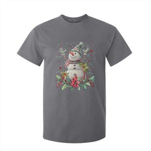 Christmas Snowman T Shirt For Kid Retro Winter Holiday Gift For Her TS10 Charcoal Print Your Wear