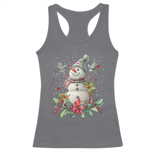 Christmas Snowman Racerback Tank Top Retro Winter Holiday Gift For Her TS10 Charcoal Print Your Wear