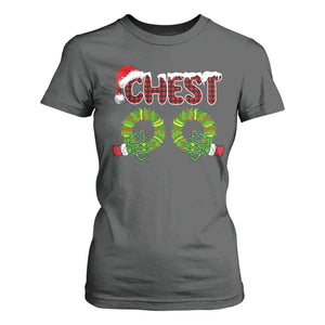 Christmas Couples T Shirt For Women Chest Nuts Funny Couples Matching Chestnuts TS10 Dark Heather Print Your Wear
