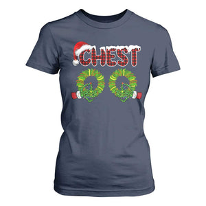 Christmas Couples T Shirt For Women Chest Nuts Funny Couples Matching Chestnuts TS10 Navy Print Your Wear