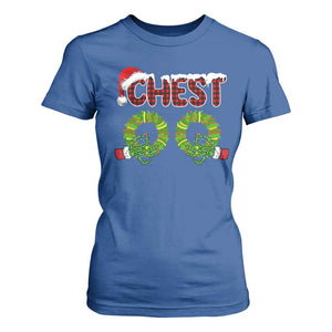 Christmas Couples T Shirt For Women Chest Nuts Funny Couples Matching Chestnuts TS10 Royal Blue Print Your Wear