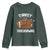 Funny Thanksgiving Youth Sweatshirt Turkey and Touchdowns Football Season TS10 Dark Forest Green Print Your Wear