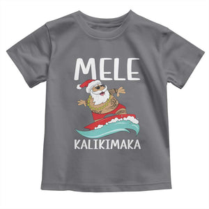 Hawaiian Christmas Baby Shirt Mele Kalikimaka Hawaii Surfing Santa Tropical Beach TS10 Charcoal Print Your Wear