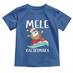 Hawaiian Christmas Baby Shirt Mele Kalikimaka Hawaii Surfing Santa Tropical Beach TS10 Royal Blue Print Your Wear