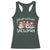 Snowman Christmas Racerback Tank Top Football Soccer Baseball Pickleball Chillin With My Snowmies Ugly Gift TS10 Dark Forest Green Print Your Wear