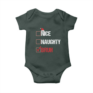 Christmas Santa Baby Onesie Nice Naughty Bruh Xmas List TS10 Print Your Wear