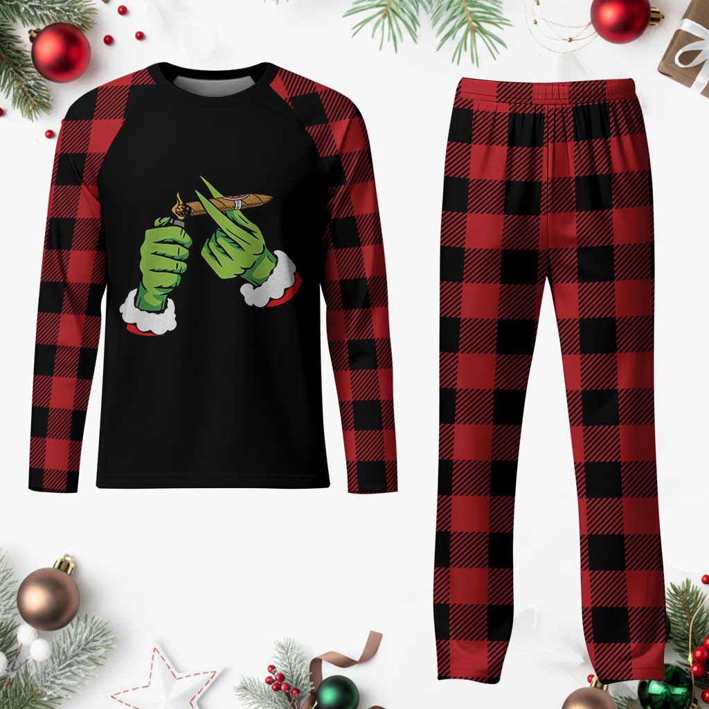 Pothead Plaid Pajama Set Cannabis Weed Adult Christmas Party TS10 Buffalo Plaid Print Your Wear
