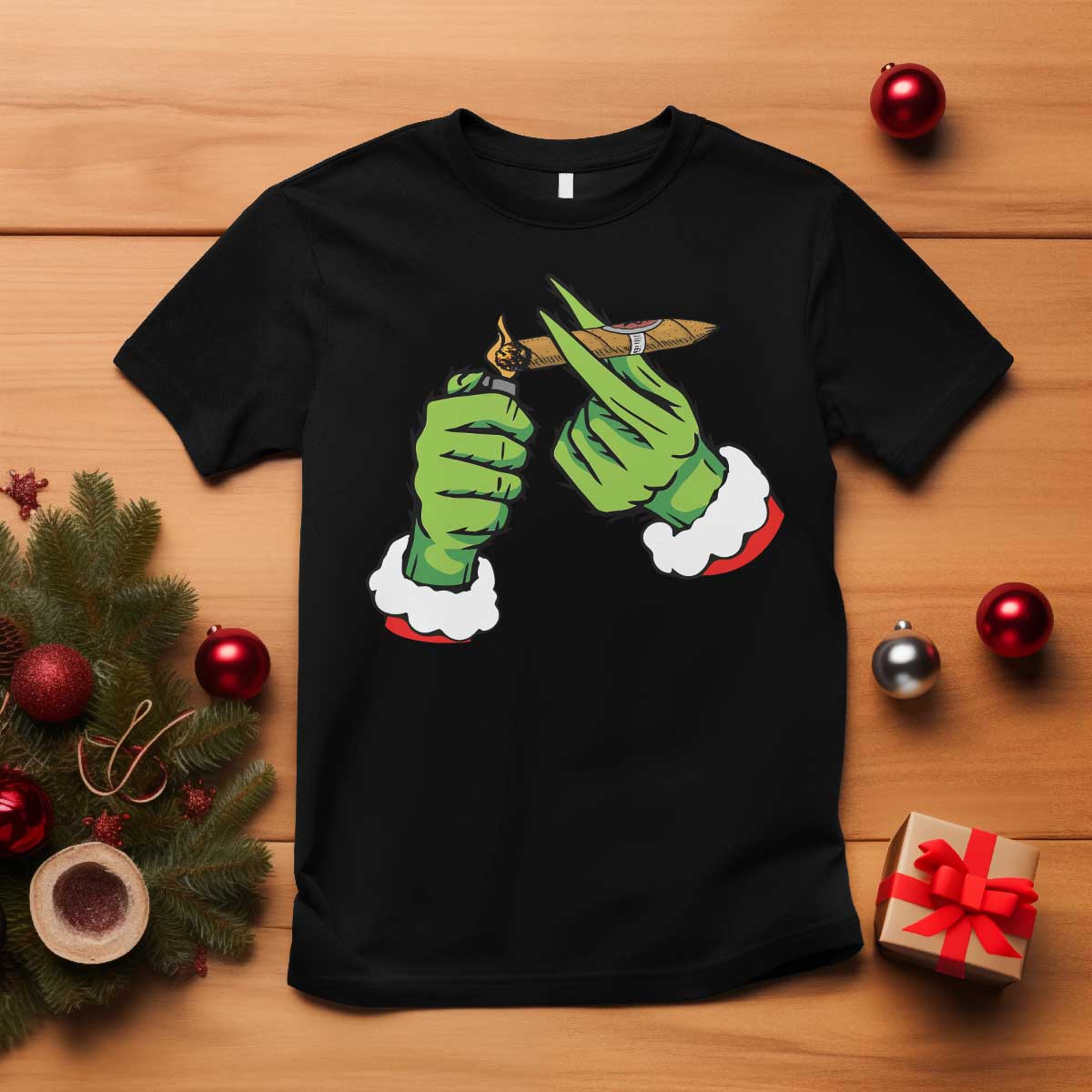 Pothead Christmas T Shirt Cannabis Weed Adult Christmas Party TS10 Black Print Your Wear
