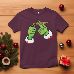 Pothead Christmas T Shirt Cannabis Weed Adult Christmas Party TS10 Maroon Print Your Wear