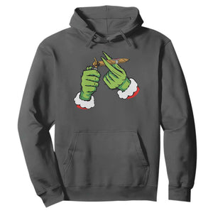 Pothead Christmas Hoodie Cannabis Weed Adult Christmas Party TS10 Dark Heather Print Your Wear