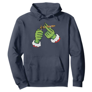 Pothead Christmas Hoodie Cannabis Weed Adult Christmas Party TS10 Navy Print Your Wear