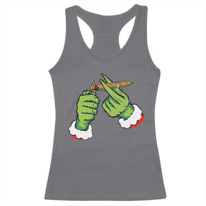 Pothead Christmas Racerback Tank Top Cannabis Weed Adult Christmas Party TS10 Charcoal Print Your Wear