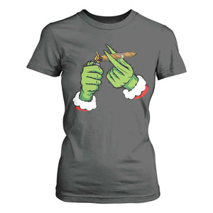 Pothead Christmas T Shirt For Women Cannabis Weed Adult Christmas Party TS10 Dark Heather Print Your Wear