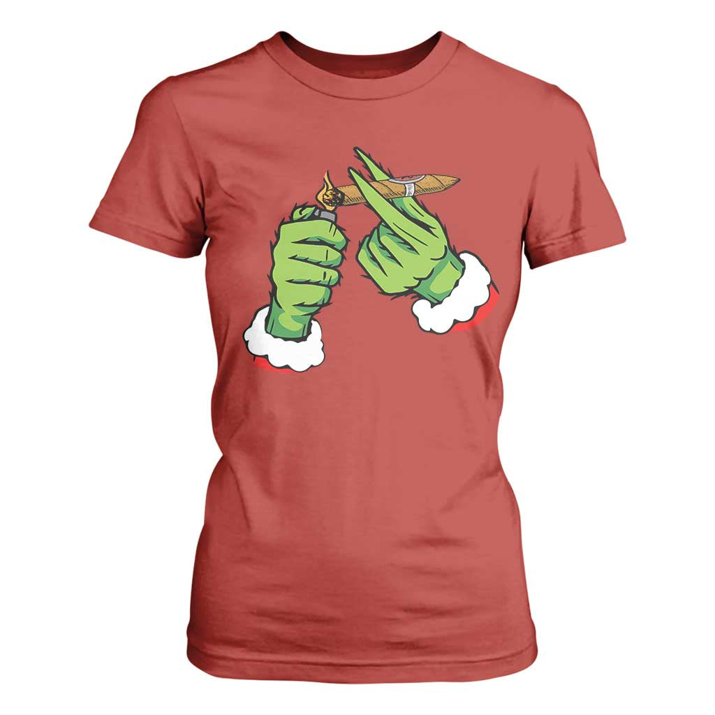 Pothead Christmas T Shirt For Women Cannabis Weed Adult Christmas Party TS10 Red Print Your Wear