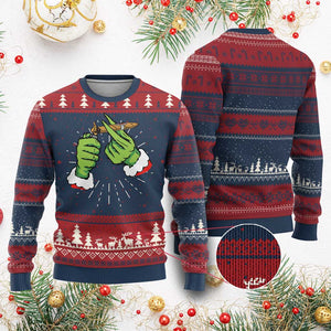 Pothead Ugly Christmas Sweater Cannabis Weed Adult Christmas Party TS10 Burgundy Print Your Wear