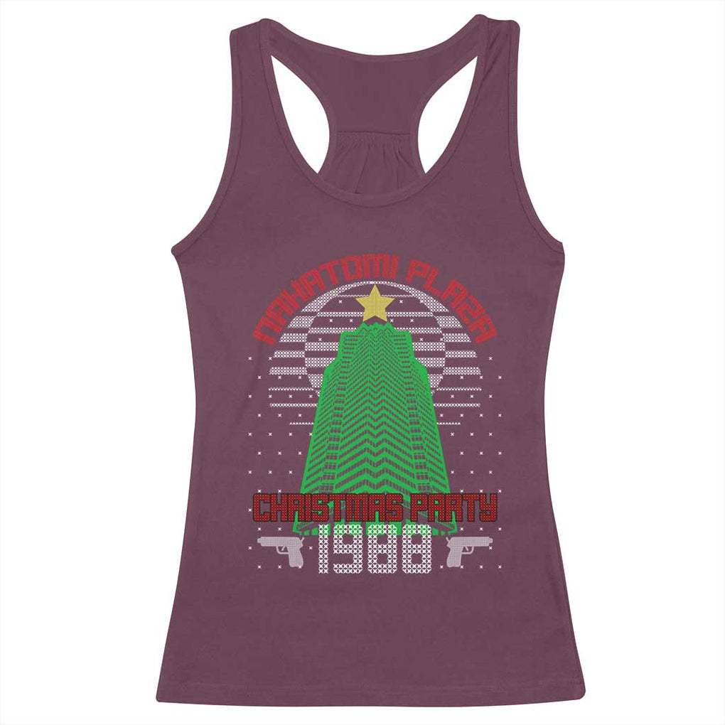 Nakatomi Plaza Christmas Party 1988 Racerback Tank Top Xmas Gift Funny 80's Die Movie Bruce TS10 Maroon Print Your Wear