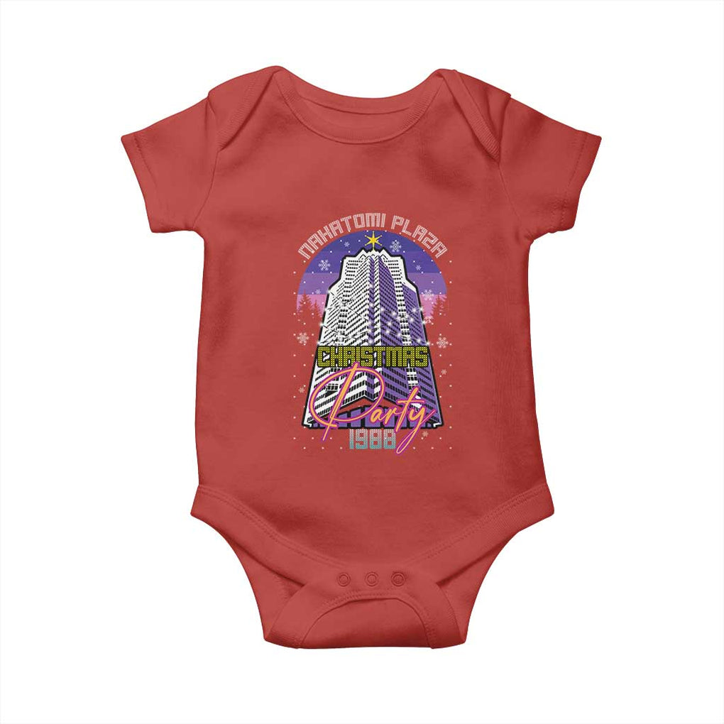 Nakatomi Plaza Christmas Party 1988 Baby Onesie Funny 80's Movie Ugly Xmas Gift TS10 Red Print Your Wear