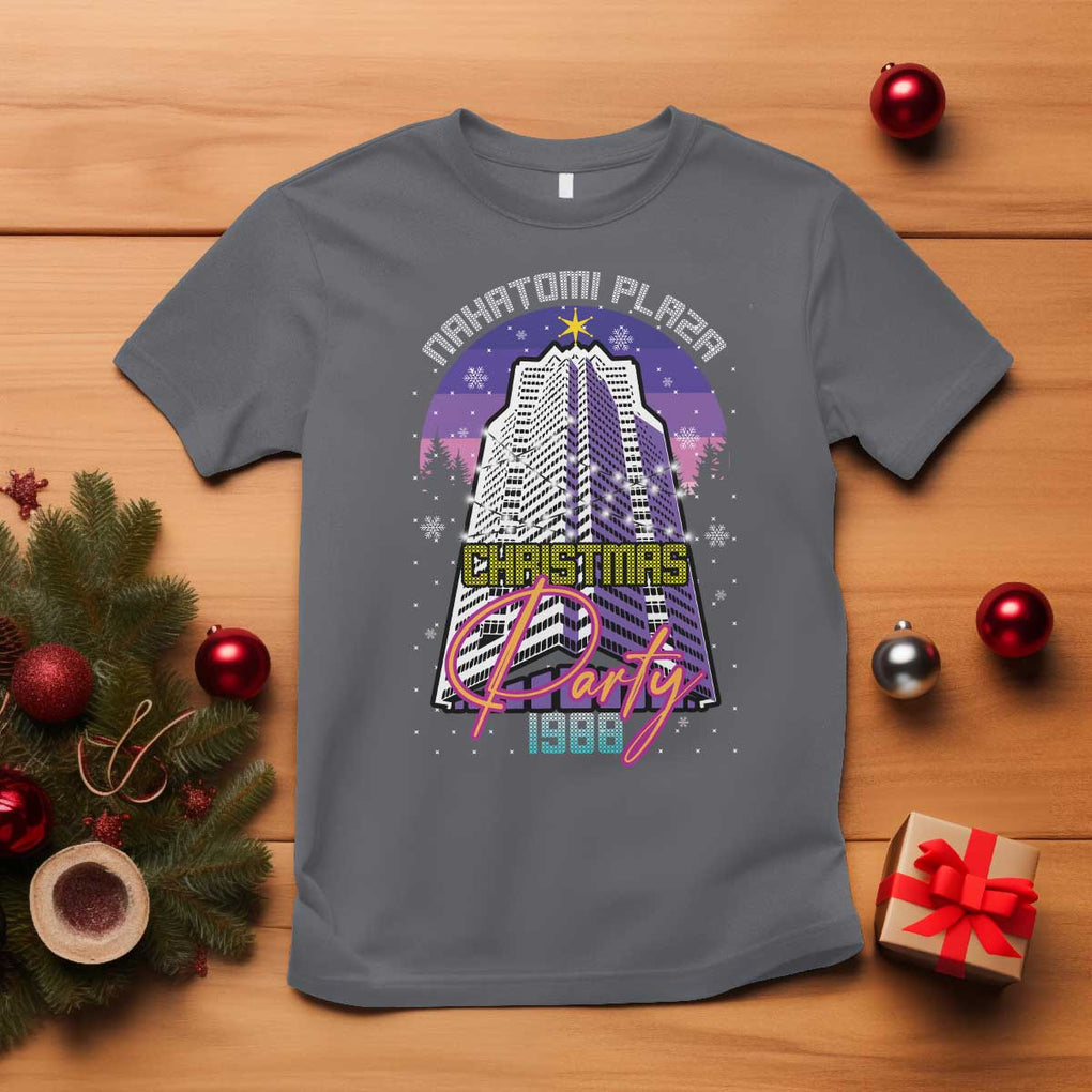 Nakatomi Plaza Christmas Party 1988 T Shirt Funny 80's Movie Ugly Xmas Gift TS10 Charcoal Print Your Wear
