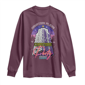 Nakatomi Plaza Christmas Party 1988 Long Sleeve Shirt Funny 80's Movie Ugly Xmas Gift TS10 Maroon Print Your Wear