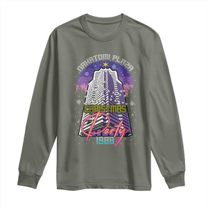Nakatomi Plaza Christmas Party 1988 Long Sleeve Shirt Funny 80's Movie Ugly Xmas Gift TS10 Military Green Print Your Wear